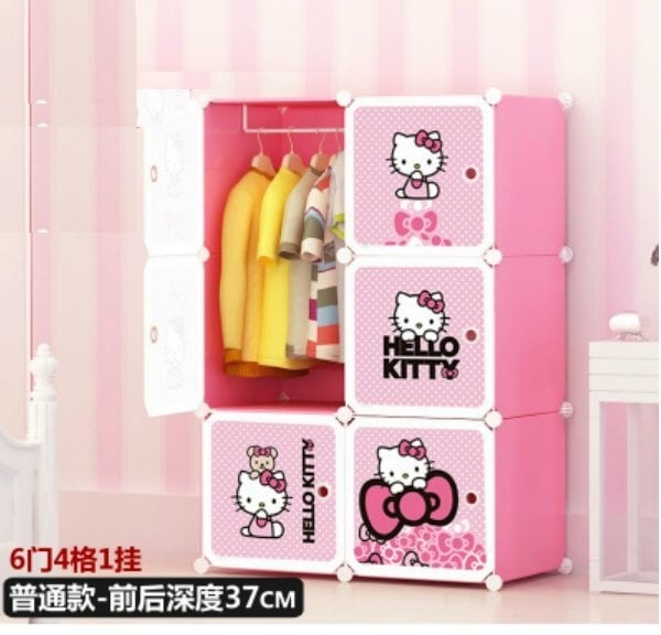 Cabinet 6 Cubes hello kitty DIY Wardrobe