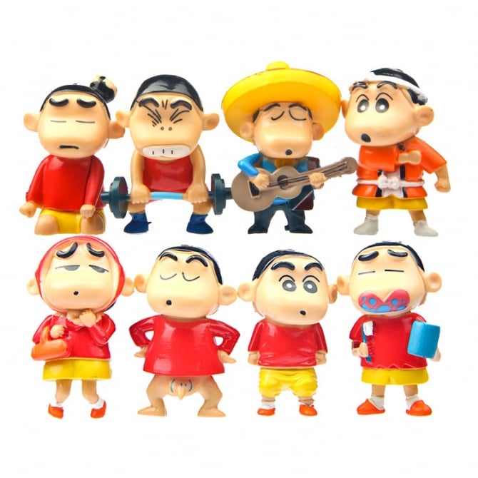 5-6cm 8 IN 1 Shin Chan Figurine set / cake Topper