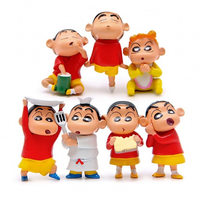 5-6cm 7 IN 1 Shin Chan Figurine set / cake Topper