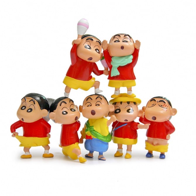 5-6cm 7 IN 1 Shin Chan Figurine set / cake Topper