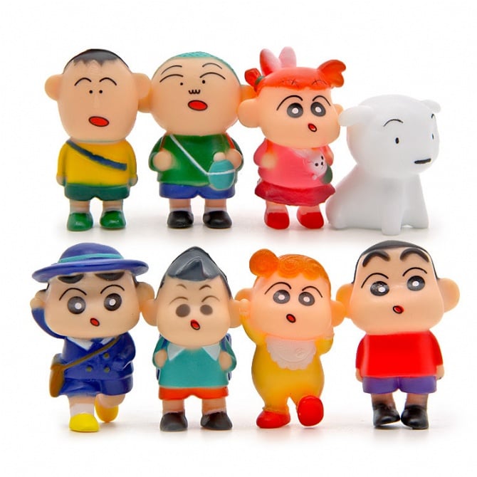 4-5.5cm 8 IN 1 plastic Shin Chan Figurine set / cake Topper