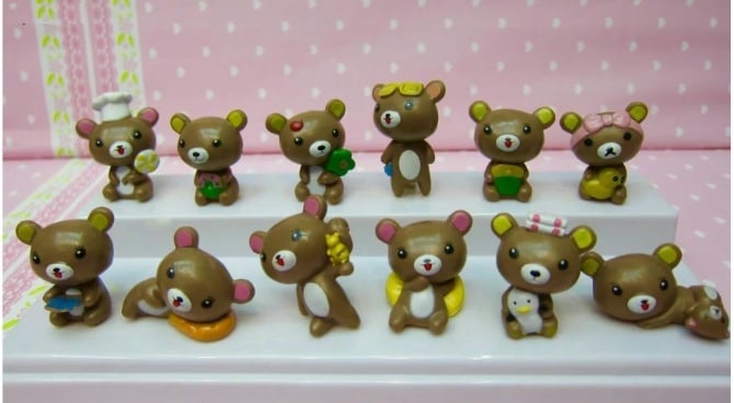 Rilakkuma Figurine Set / Cake Topper (12 in 1)