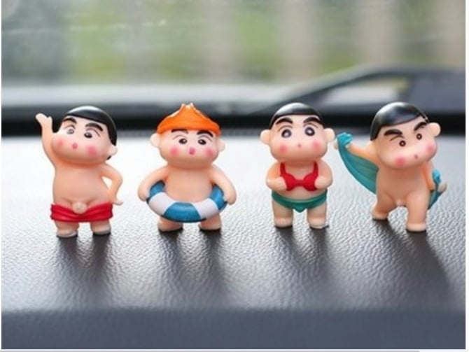 4 IN 1 Shin Chan Swimming Figurine set / cake Topper