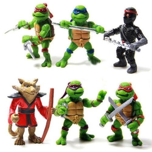 6 in 1 Figurine set / cake Topper for Ninja Turtles