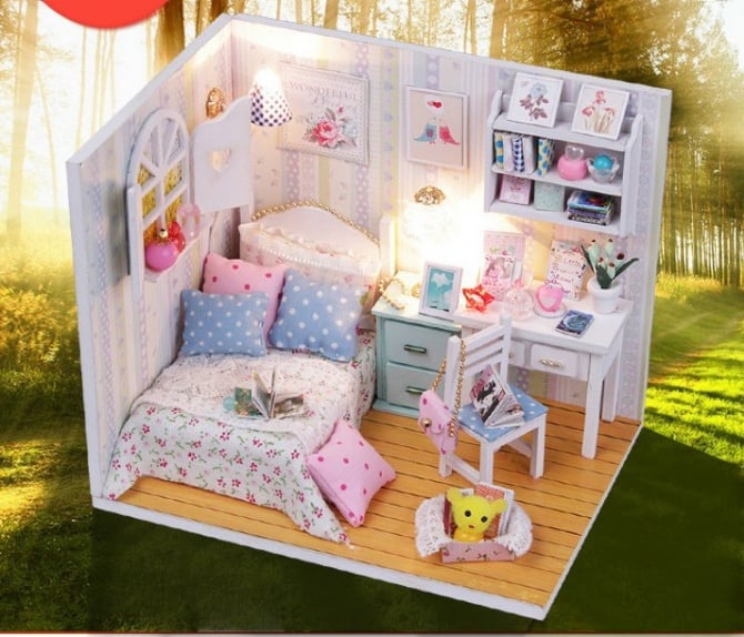 DIY Miniature room Adabelle's Room with Cover