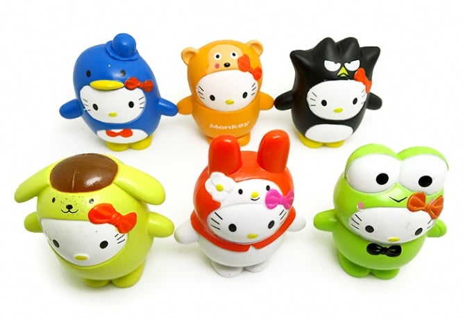 6 in 1 change face hello kitty Cake Figurine Topper