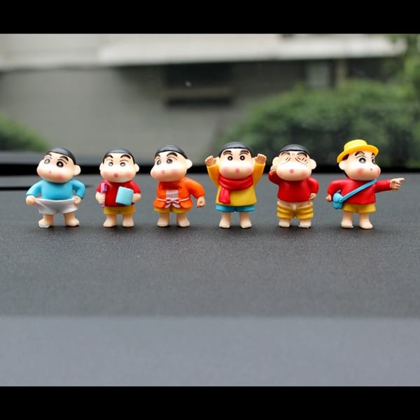 6 IN 1 Shin Chan Swimming Figurine set / cake Topper