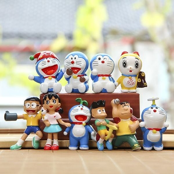 Doraemon 10pcs collection cake topper