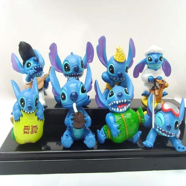 Stitch apple Figurine Set / Cake Topper (8 in 1)