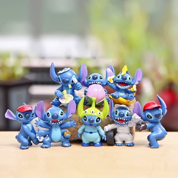 Stitch banana Figurine Set / Cake Topper (8 in 1)