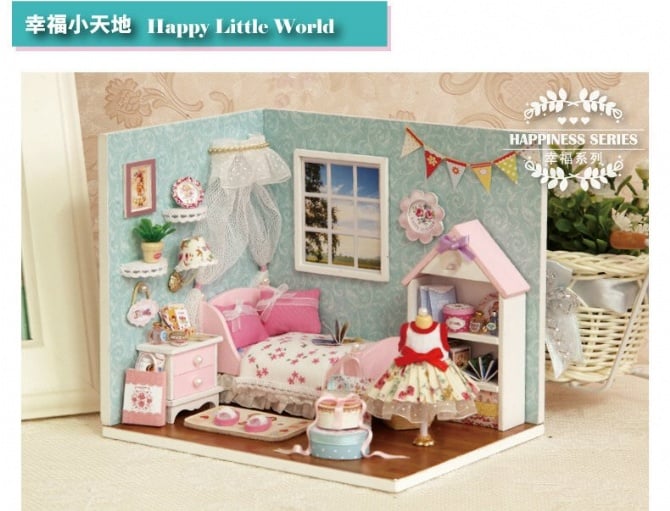 DIY Miniature room happiness series with Cover - Happy little world