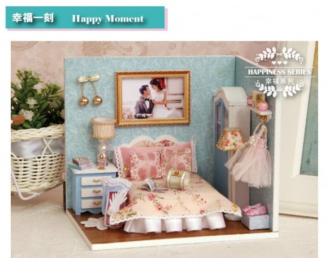 DIY Miniature room happiness series with Cover -  Happy moment