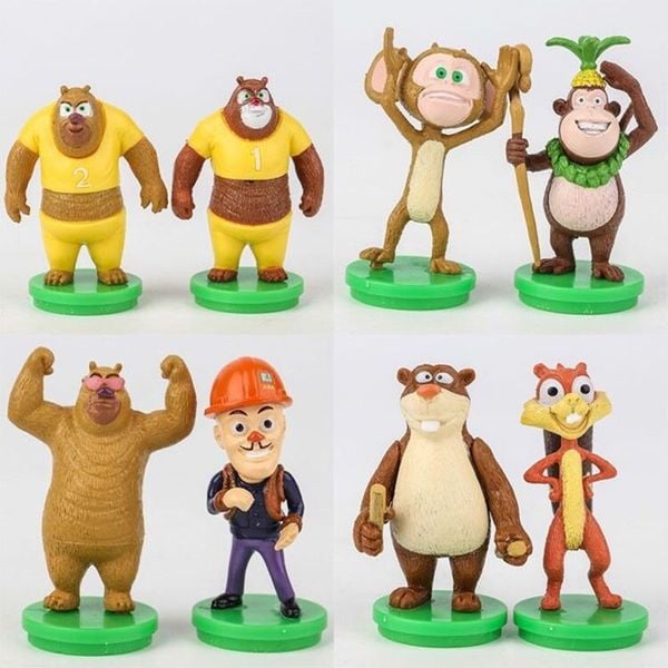 Boonie bears Figurine Set / Cake Topper (8 in 1)