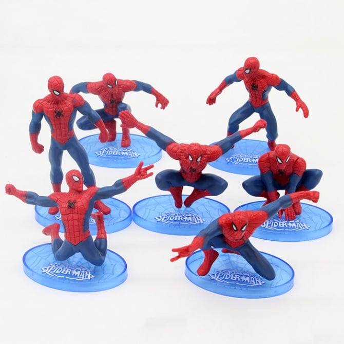 7 in 1 Figurine set / cake Topper for spiderman