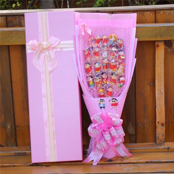 22pcs SHIN CHAN and gift box /cartoon bouquet free present card