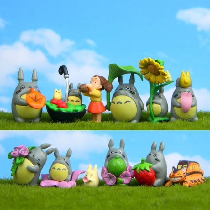 Totoro Figurine Set / Cake Topper DESIGN 2 (12 in 1)