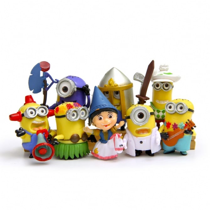 Minion Limited edition Figurine Set / Cake Topper ( 8 in 1 )