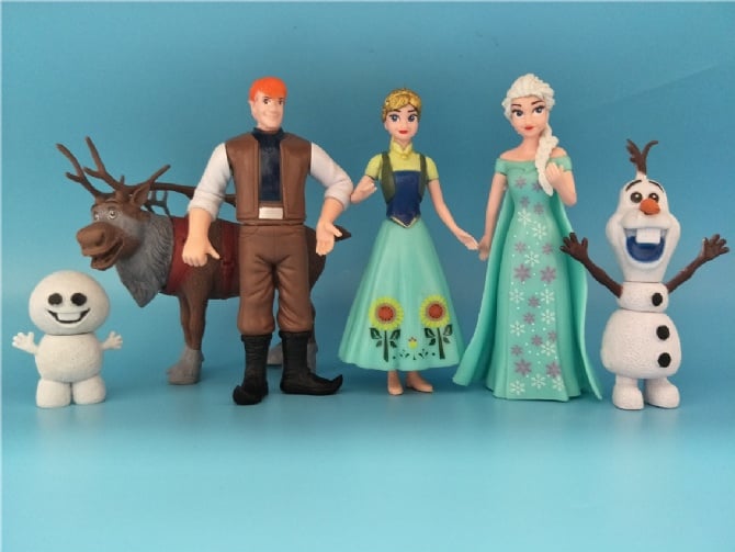 6 in 1 Frozen Princess Figurines Cake Topper, Disney Frozen Toy