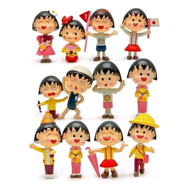 Sakura Momoko Figurine Set / Cake Topper (12 in 1)