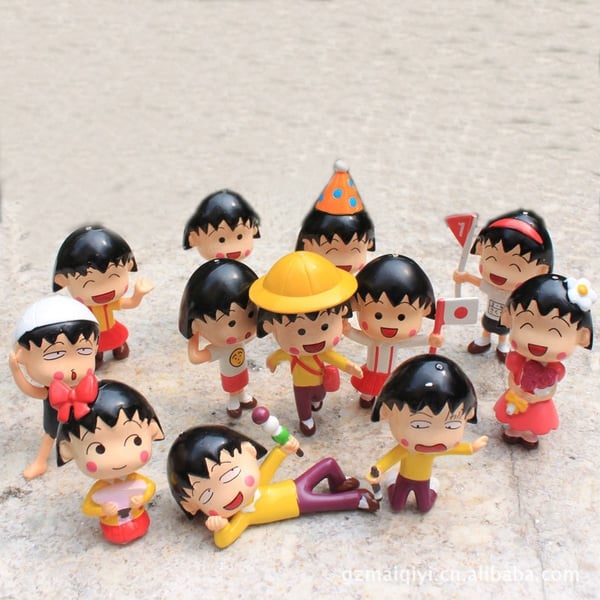 Sakura Momoko Figurine Set / Cake Topper D2 (12 in 1)