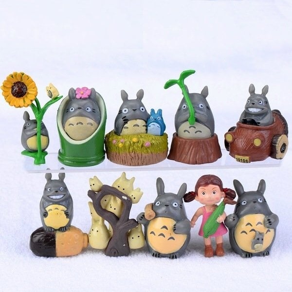Totoro Figurine Set / Cake Topper  (10 in 1)
