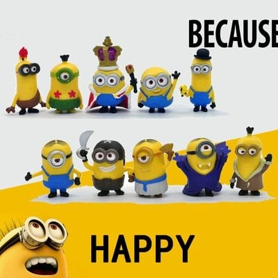 Minion Figurine Set / Cake Topper (10 in 1)