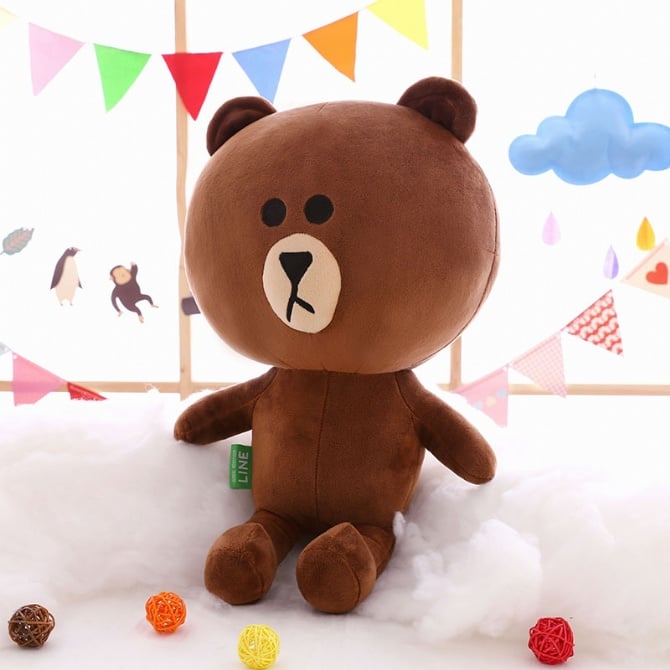 line toy Brown bear and rabbit Ni 25cm soft toys