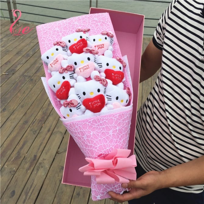 9pcs hello kitty with gift box
