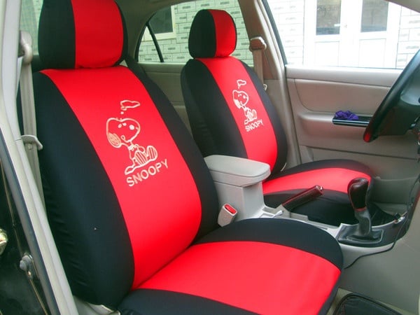 Snoopy High Quality 4 Car Seat Cover Front and Back Seat
