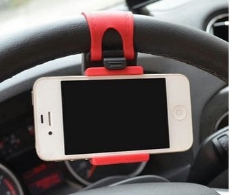 Car Steering Wheel Mount Holder Rubber Band For iPhone iPod MP4 GPS Mobile Phone Holders