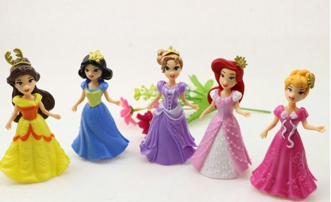 Princess Figurine Set Cake Topper (5 in 1)