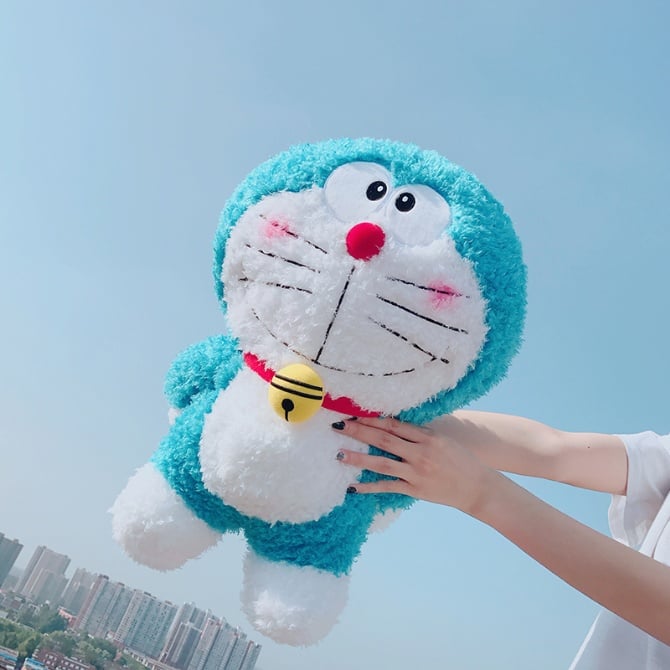 Doraemon special hair plush toys 25cm