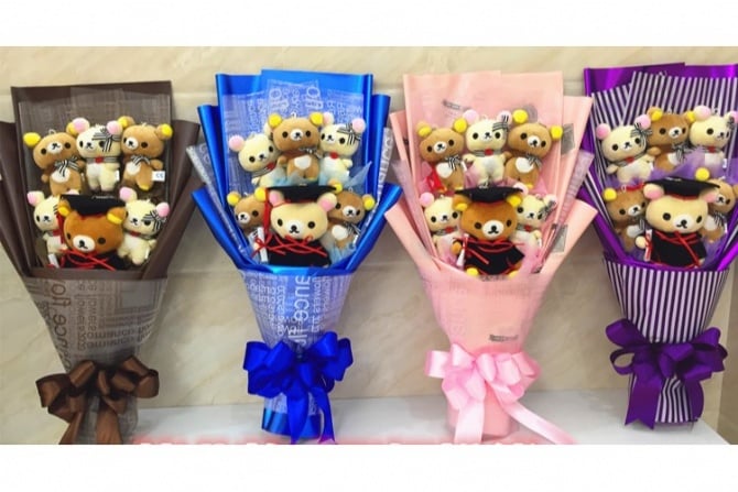 6pcs Rilakkuma graduation with Gift box and free card
