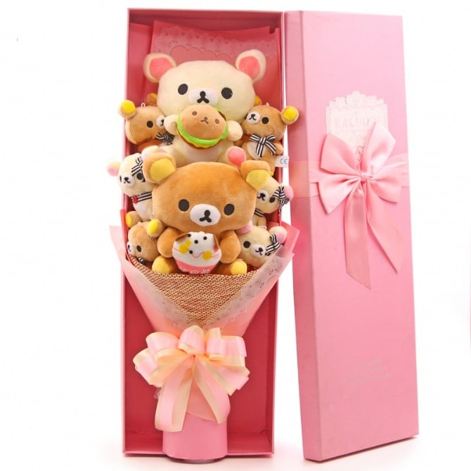 8pcs Rilakkuma with Gift box and free card