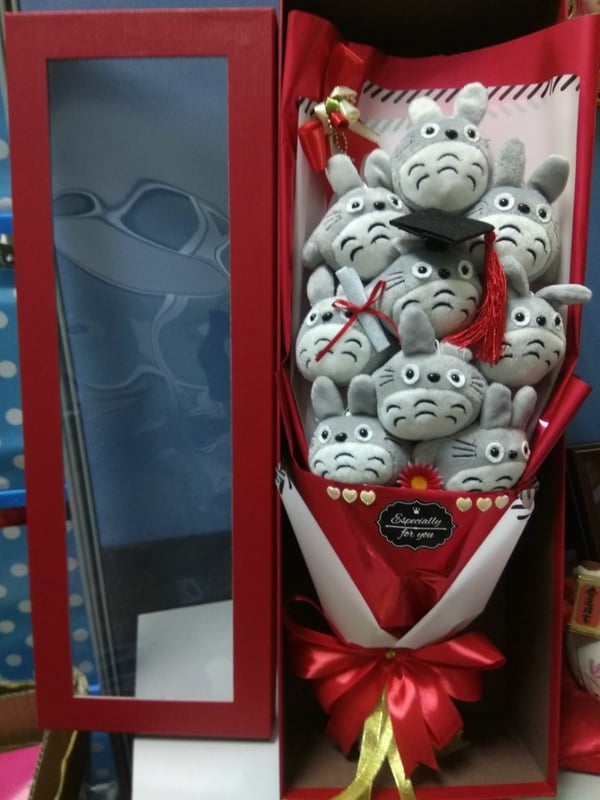 9pcs graduation Totoro with Gift box