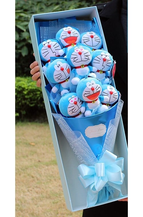 9pcs doraemon bouquet with gift box