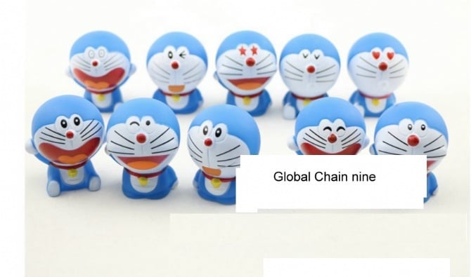Doraemon plastic Figurine Set Cake Topper (10 in 1)