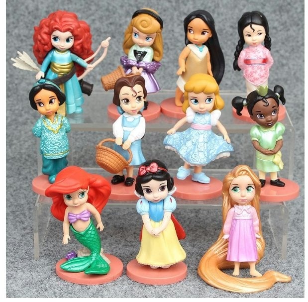 Princess Figurine Set Cake Topper (11 in 1)