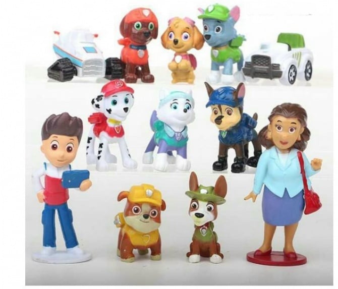 12 in 1 PAW Patrol Cake Topper Figure set D2