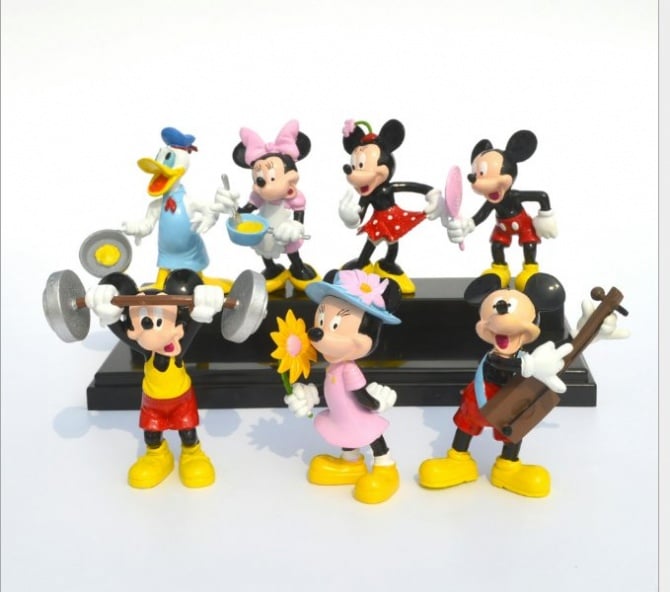 Mickey Mouse  Minnie Figurine Set cake Topper (7 in 1)