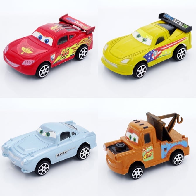4  IN 1 cars Figurine Set / Cake Topper