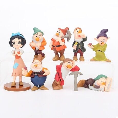 NEW DESIGN  Snow White and the Seven Dwarfs Figurine Set / Cake Topper (8 in 1)