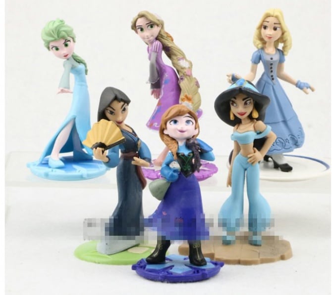 6 in 1 Frozen Disney  Elsa, AnnaCake Topper /Figure set