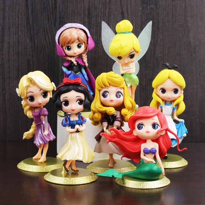 Princess and The Beast Princess Belle frozen Figurine / Cake Topper  - Gold