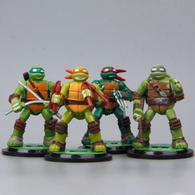 4 in 1 Figurine set / cake Topper for Ninja Turtles