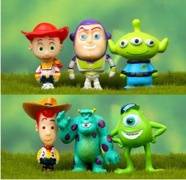 6 in 1 Q version toy story Cake Topper / Figure set