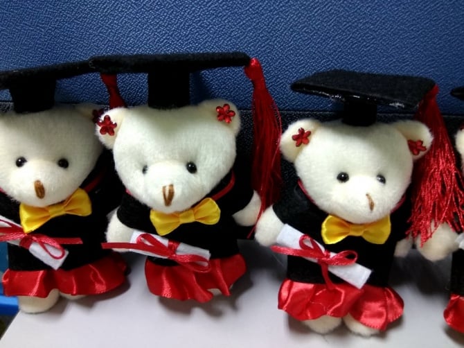 Graduation konvo teddy Bear girl 12-13CM