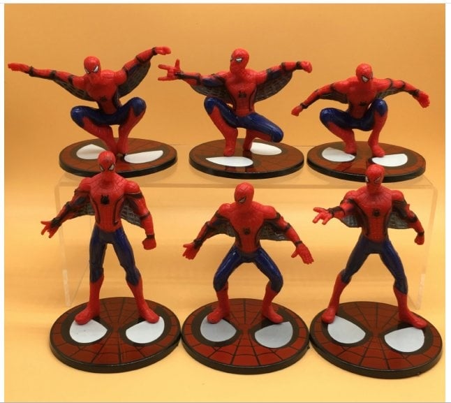 6 in 1 Figurine set / cake Topper for spiderman