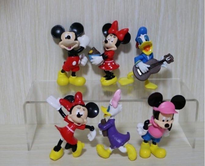 Guitar Mickey Mouse Minnie Figurine Set cake Topper (6 in 1)