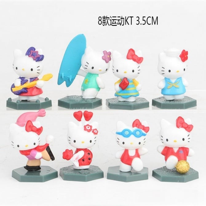 8 in 1 hello kitty spot Cake Figurine Topper Display